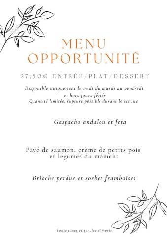 Menu Opportunit