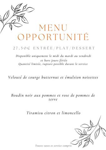 Menu Opportunit