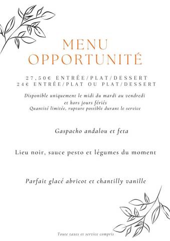 Menu Opportunit