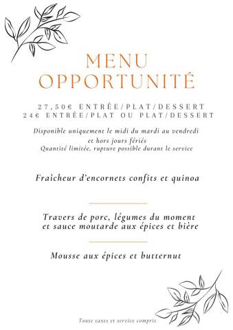 Menu Opportunit