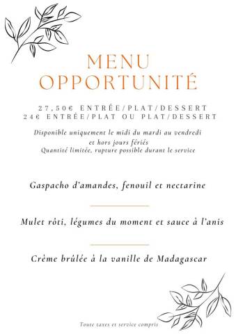 Menu Opportunit�