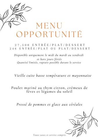 Menu Opportunit