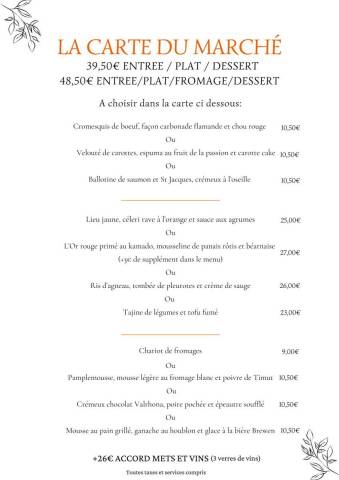 Menu du march