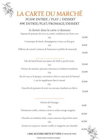Menu du march�