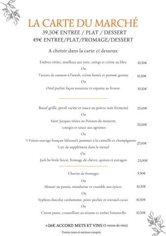 Menu du march
