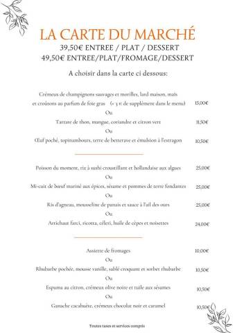Menu du march�